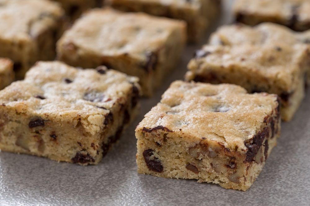  Chocolate Chips Blondies with Coffee and Pecans