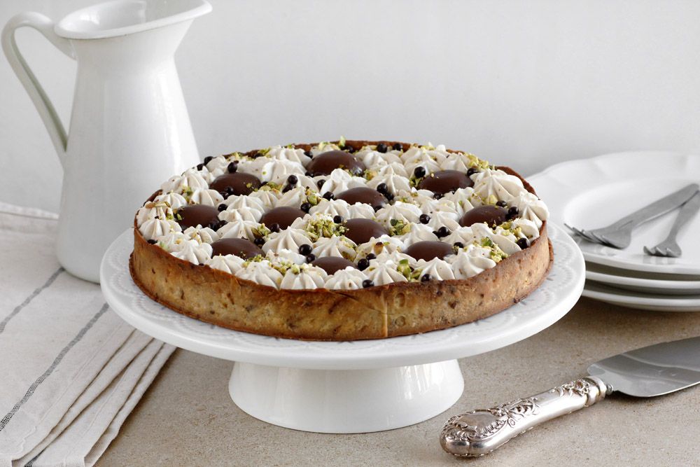 Coffee Tart with Pistachio and Chocolate