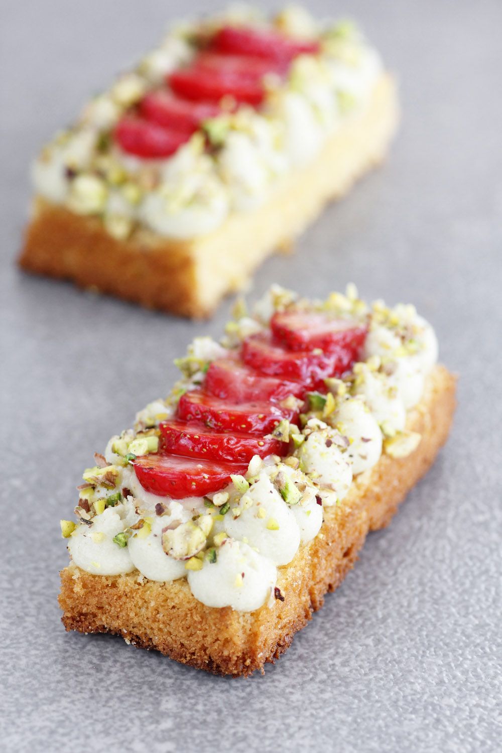 Strawberry Cake with Passion fruit and Pistachio Cream