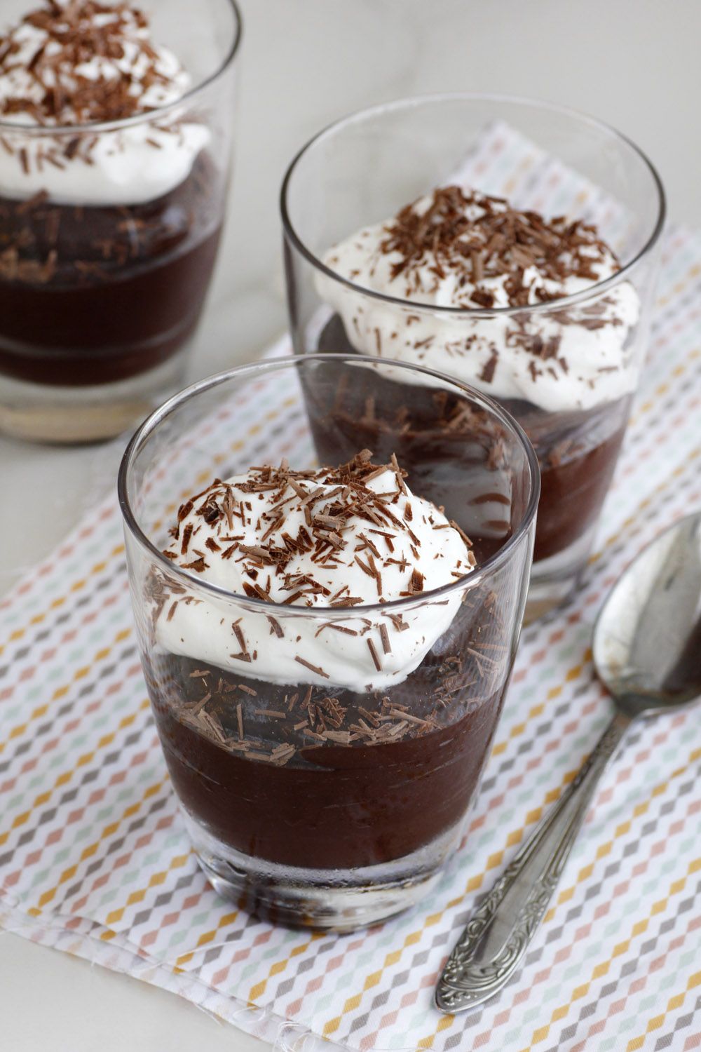 Vegan Chocolate Pudding with Peanut Butter and Whipped Cream
