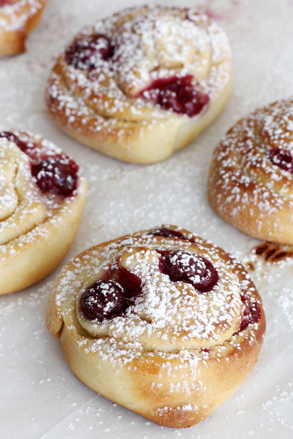 Cherry, Maple and Almond Rolls